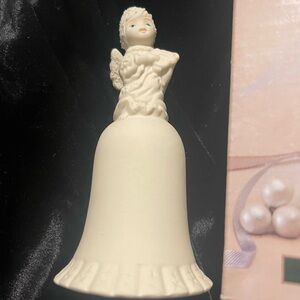 NIB Porcelain Angel Bell 5” High